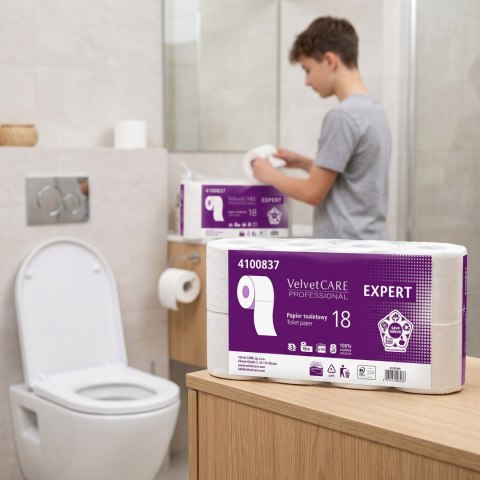 Papier Toaletowy VELVET CARE Professional Expert 3W 18m - 8 Rolek