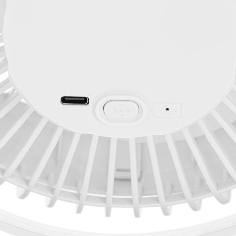Wentylator Biurkowy Z Klipsem Akumulatorowy 15,5 cm 360° Obrót USB-C ADLER AD 7342 White