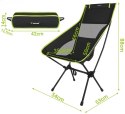 Krzesło Wędkarskie Składane Czarne Z Pokrowcem 41x52x86cm 120kg TRIZAND 27778