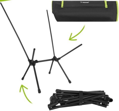 Krzesło Wędkarskie Składane Czarne Z Pokrowcem 41x52x86cm 120kg TRIZAND 27778
