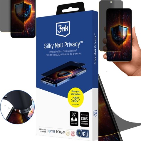 Prywatyzująca Matowa Folia Samsung Galaxy M35 - 3mk Silky Matt Privacy