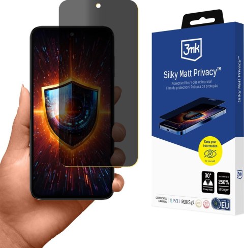 Prywatyzująca Matowa Folia Samsung Galaxy M35 - 3mk Silky Matt Privacy