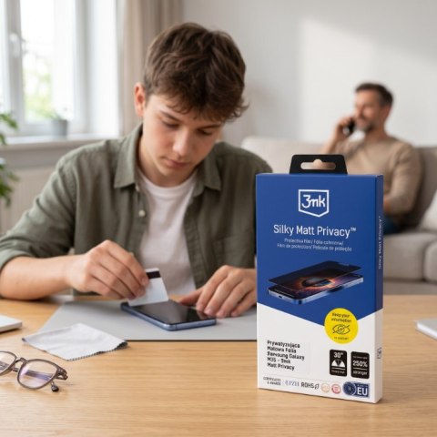 Prywatyzująca Matowa Folia Samsung Galaxy M35 - 3mk Silky Matt Privacy