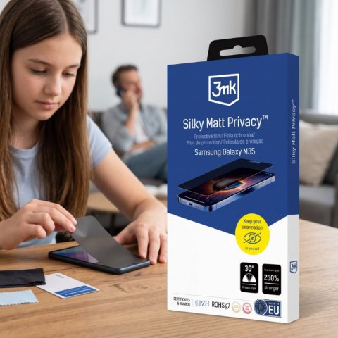 Prywatyzująca Matowa Folia Samsung Galaxy M35 - 3mk Silky Matt Privacy