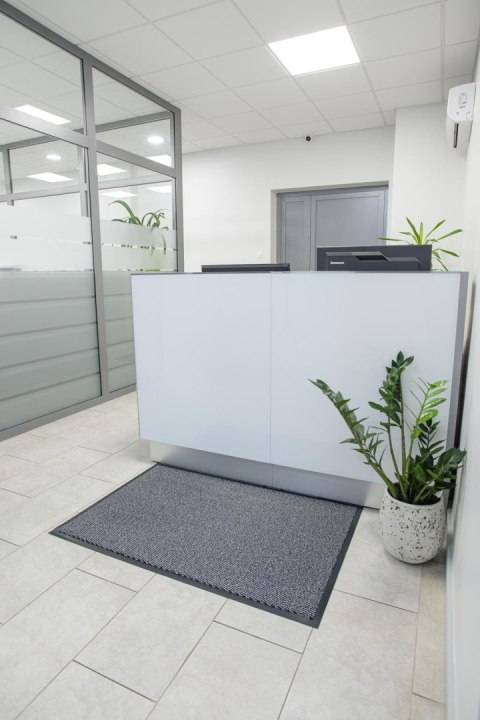 Wycieraczka pod Drzwi 60x80 cm Szara Wewnętrzna Mata Do Butów Antypoślizgowa