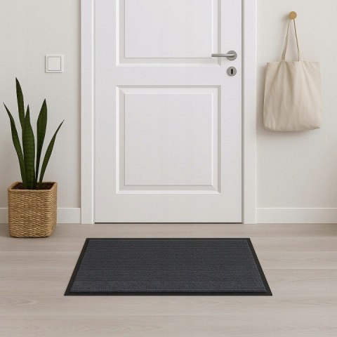 Wycieraczka pod drzwi 40 x 60 cm Antracyt Antypoślizgowa Gumowa do Butów