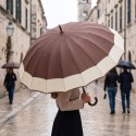 Parasol Długi Elegancki XXL 16 Drutów Brązowy 25016_BR