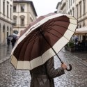 Parasol Długi Elegancki XXL 16 Drutów Brązowy 25016_BR