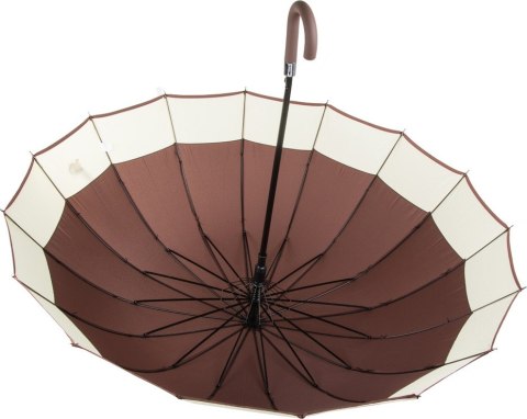 Parasol Długi Elegancki XXL 16 Drutów Brązowy 25016_BR