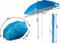 Parasol Plażowy Ogrodowy Balkonowy Duży XXl Z Filtrem UV 210cm Składany 14416
