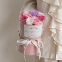 Flower box, bukiet zapachowych kwiatów mydlanych w pudełku fiolet 10szt. BUK27F