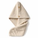 Ręcznik, kapturek, turban do włosów, bardzo chłonny, beżowy 65x25 cm REC60K