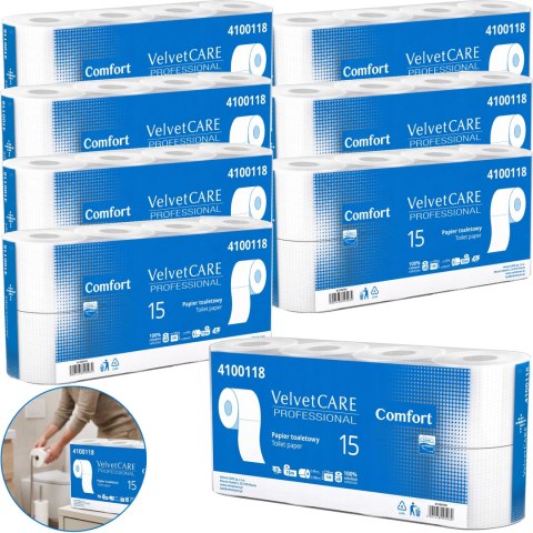Papier Toaletowy VELVET CARE Professional Comfort 2W 15m - 64 Rolki