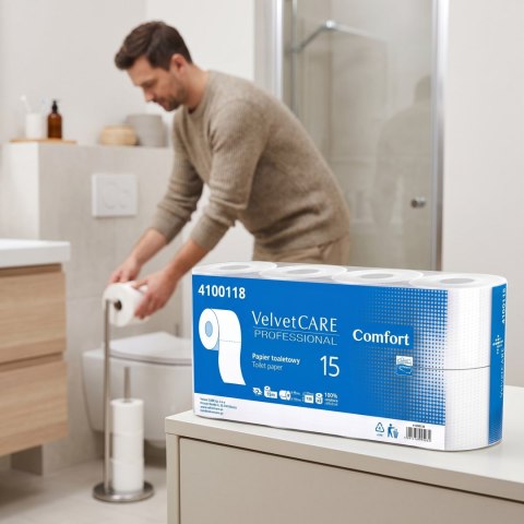 Papier Toaletowy VELVET CARE Professional Comfort 2W 15m - 64 Rolki