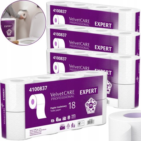 Papier Toaletowy VELVET CARE Professional Expert 3W 18m - 32 Rolki