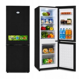 Lodówka Lodówko Zamrażarka Chłodziarka 145cm 162L Czarna 41dB Low Frost