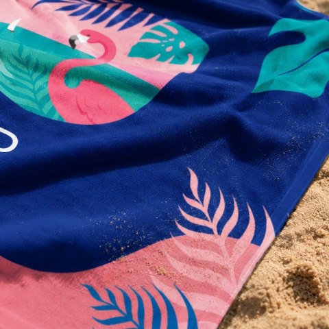 Ręcznik plażowy, na basen niebieski HELLO SUMMER 150x70 REC54WZ9