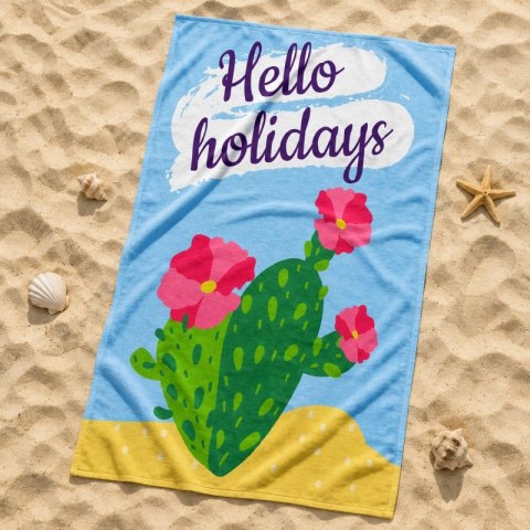 Ręcznik plażowy prostokątny HELLO HOLIDAYS 150x70 REC54WZ2