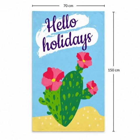 Ręcznik plażowy prostokątny HELLO HOLIDAYS 150x70 REC54WZ2
