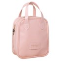 Kosmetyczka organizer na kosmetyki z rączką 17x7x19cm różowa KS128R