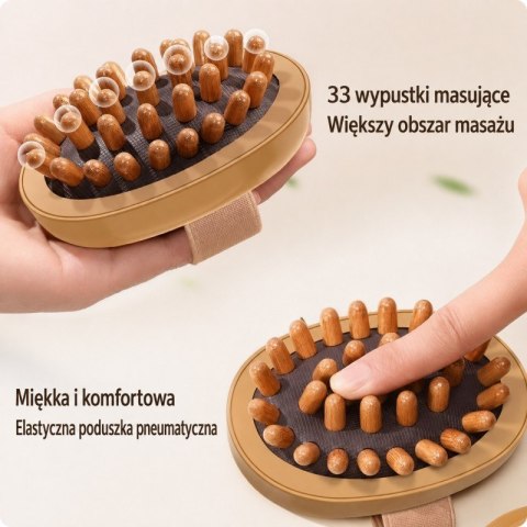 Szczotka do masażu z wypustkami, do wygładzania ciała 8,2 x 7,5 x 10,8cm SCZ23