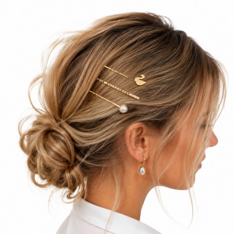 Zestaw 8 sztuk Eleganckich złotych wsuwek do włosów SP205