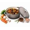 EMALIOWANY GARNEK ŻELIWNY 26cm 4,8L SZARY 7720