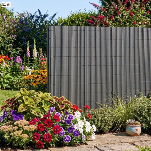 Osłona balkonowa PCV 140x300 cm BARU antracyt