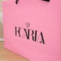 Torba ozdobna prezentowa duża 40x15x29cm, powlekana matowa, różowa z logo GF05