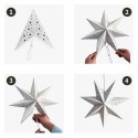DUŻA GWIAZDA PAPIEROWA ŚWIĄTECZNA AŻUROWA welurowa czarna 45 cm WITRAŻ 3D WG16