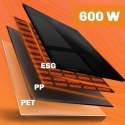 Grzejnik na podczerwień promiennik podczerwieni 600 W Berdsen BD-984 pilot WiFi aplikacja