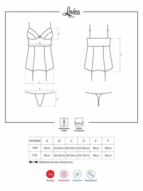 Bielizna-Lovica gorset i stringi S/M
