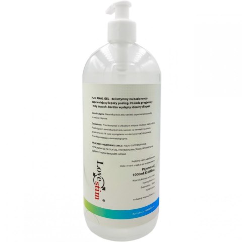 H2O ANAL GEL 1000ml WYRÓŻNIONY ŻEL ANALNY