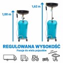 Przenośna mobilna Zlewarka do oleju Warsztatowa Regulowana ze zbiornikiem 80L