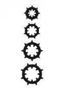 Nipple Enlargers with 8 Rings Black