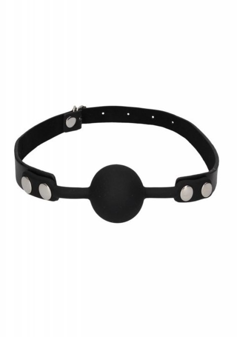 Silicone Ball Gag - with Adjustable Bonded Leather Straps