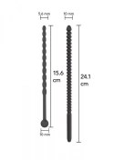 Ribbed Penis Dilator Set 2 pcs Black