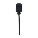 Detachable Wide Adjustable Silicone Lasso Cockring - 5mm - Black
