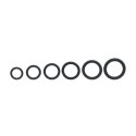 Classic Silicone Cockring Set of 6 - Black