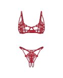 Luise Sublim Red komplet 2-częściowy otwarty L/XL