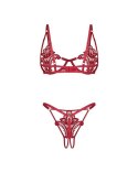 Luise Sublim Red komplet 2-częściowy otwarty L/XL