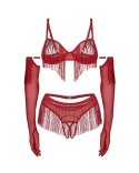 Rossay Red komplet 4-częściowy otwarty L/XL