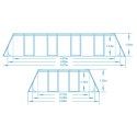 Basen ogrodowy stelażowy 488x244x122 cm 18w1 Bestway 56671N
