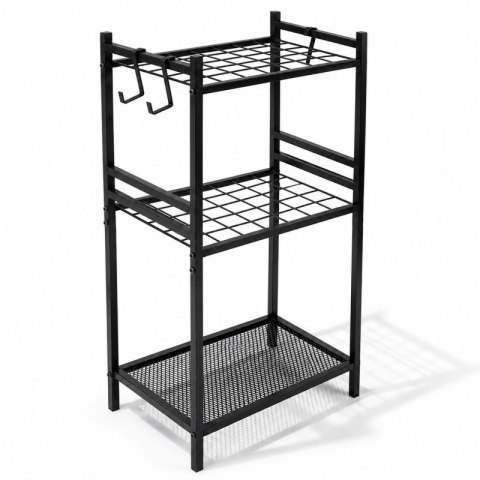 Organizer, metalowy stojak na narzędzia ogrodowe, grabie, miotły czarny SZ58