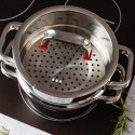 GARNEK STALOWY NA PARĘ 24cm 3 ELEMENTOWY VCASA VC-90107 SIERRA