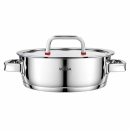 GARNEK STALOWY NISKI Z POKRYWĄ 24cm 2.7L VCASA VC-90106 SIERRA