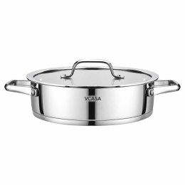 GARNEK STALOWY NISKI Z POKRYWĄ 24cm 2.9L VCASA VC-90116 AMARA