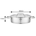 GARNEK STALOWY NISKI Z POKRYWĄ 24cm 2.9L VCASA VC-90116 AMARA