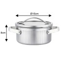 GARNEK STALOWY Z POKRYWĄ 16cm 1,5L VCASA VC-90122 VELORA