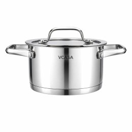 GARNEK STALOWY Z POKRYWĄ 16cm 1,8L VCASA VC-901112 AMARA